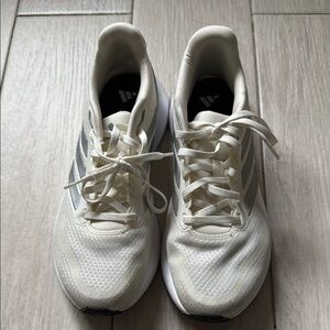 Adidas Cream and Gray Athletic Sneakers